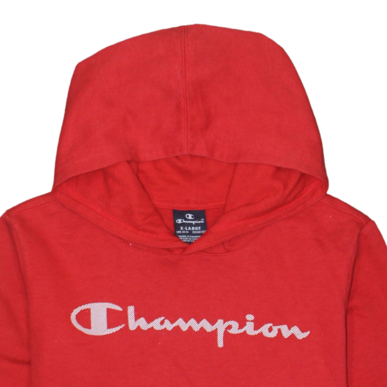 Champion Boys Red Pullover Hoodie 13-14 Years Logo Print