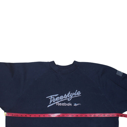 Reebok Women Navy Blue Freestyle Pullover Sweatshirt Size M