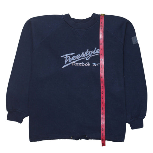 Reebok Women Navy Blue Freestyle Pullover Sweatshirt Size M