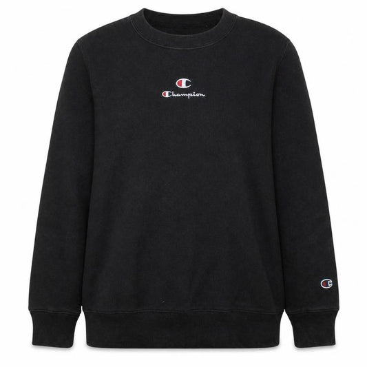 Front view of Champion Women Black XS Pullover Sweatshirt Crew Neck Long Sleeve Casual