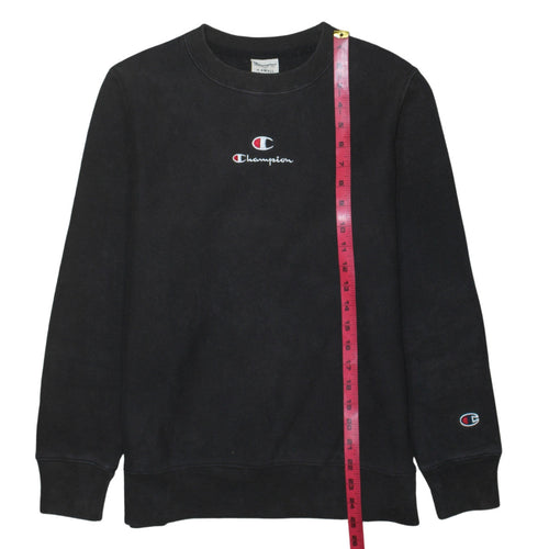 Champion Women Black XS Pullover Sweatshirt Crew Neck Long Sleeve Casual