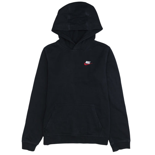 Nike Boys Black XL Pullover Hoodie with Embroidered Logo