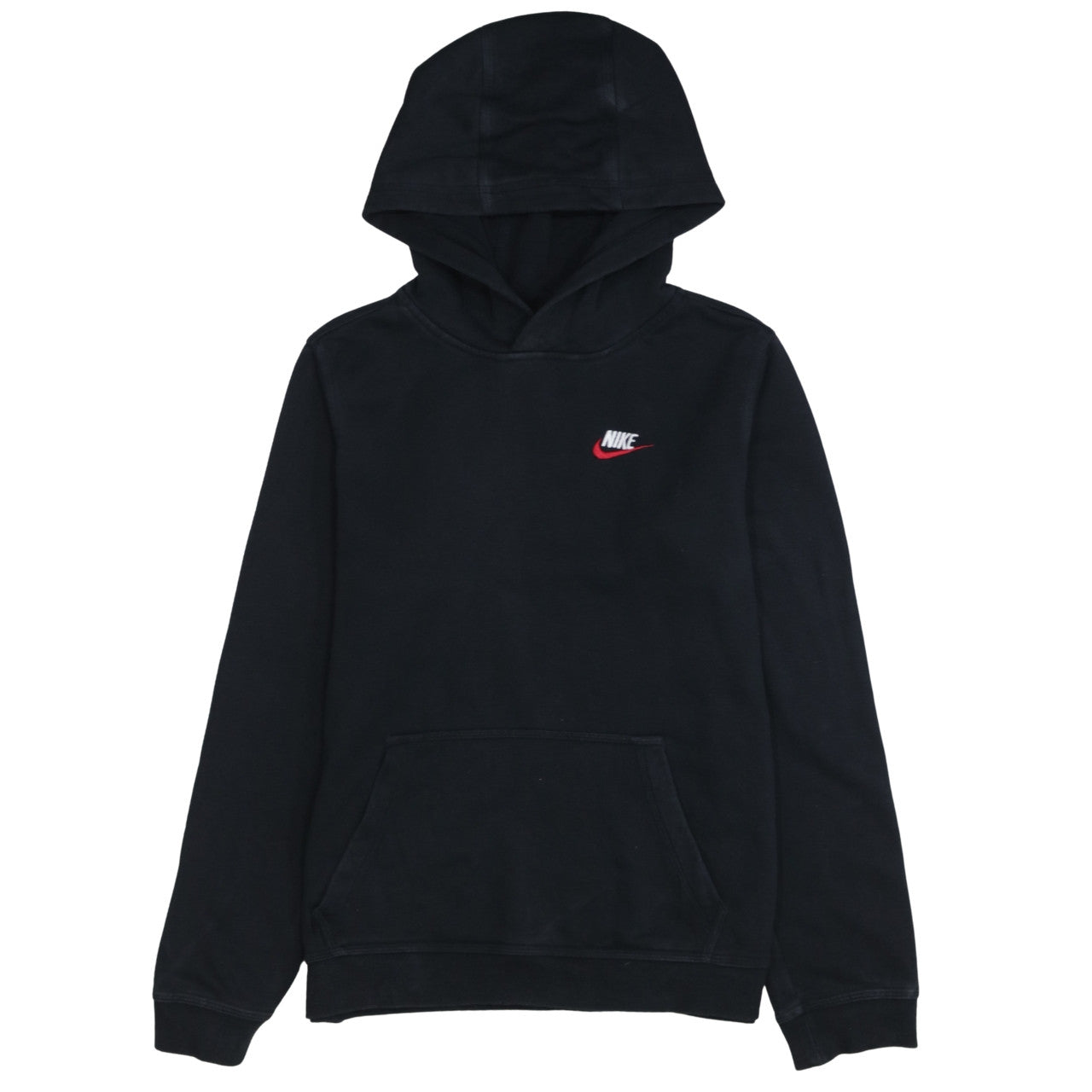 Nike Boys Black XL Pullover Hoodie with Embroidered Logo