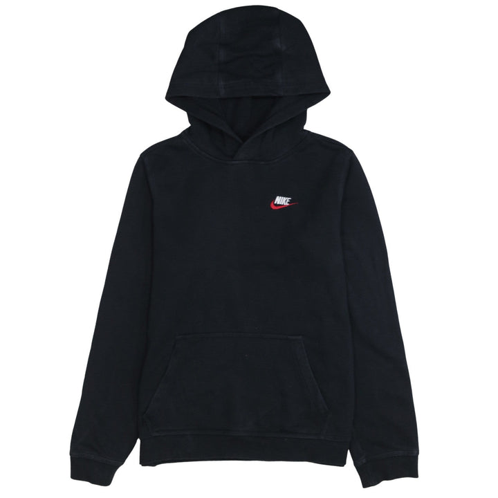 Nike Boys Black XL Pullover Hoodie with Embroidered Logo