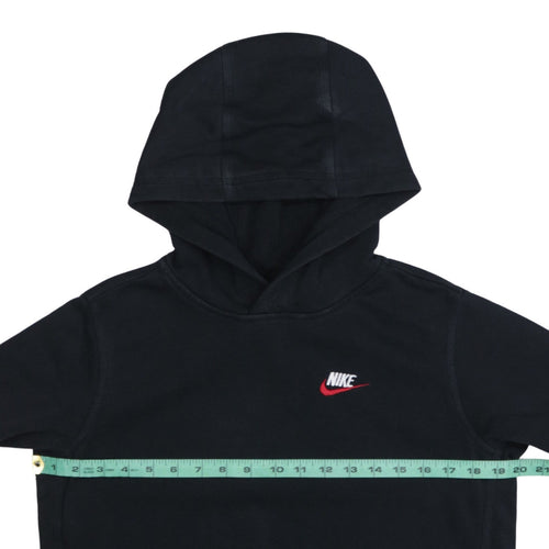 Nike Boys Black XL Pullover Hoodie with Embroidered Logo