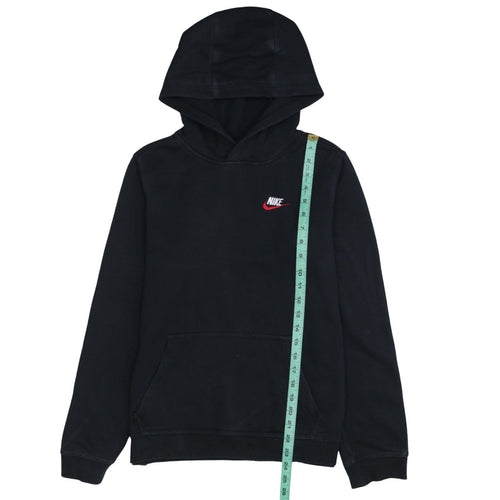 Nike Boys Black XL Pullover Hoodie with Embroidered Logo