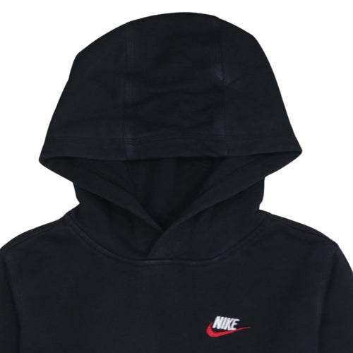 Nike Boys Black XL Pullover Hoodie with Embroidered Logo