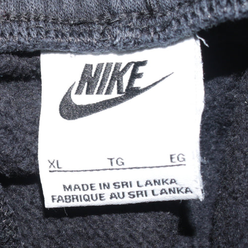 Nike Men's Black XL Fleece Sweatpants Regular Fit Casual Trousers