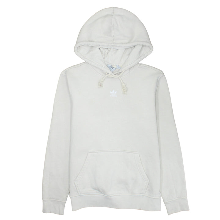 Adidas Women Ivory Hoodie Size 8 Pullover Cotton Casual Hooded Sweatshirt