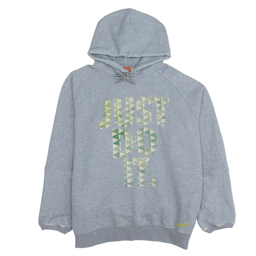 Nike Men's Grey XL Pullover Hoodie 'Just Do It' Sports Fleece