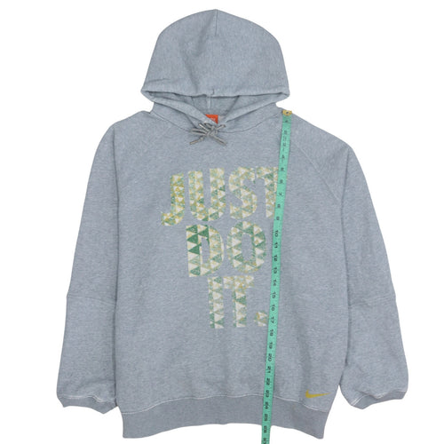 Nike Men's Grey XL Pullover Hoodie 'Just Do It' Sports Fleece