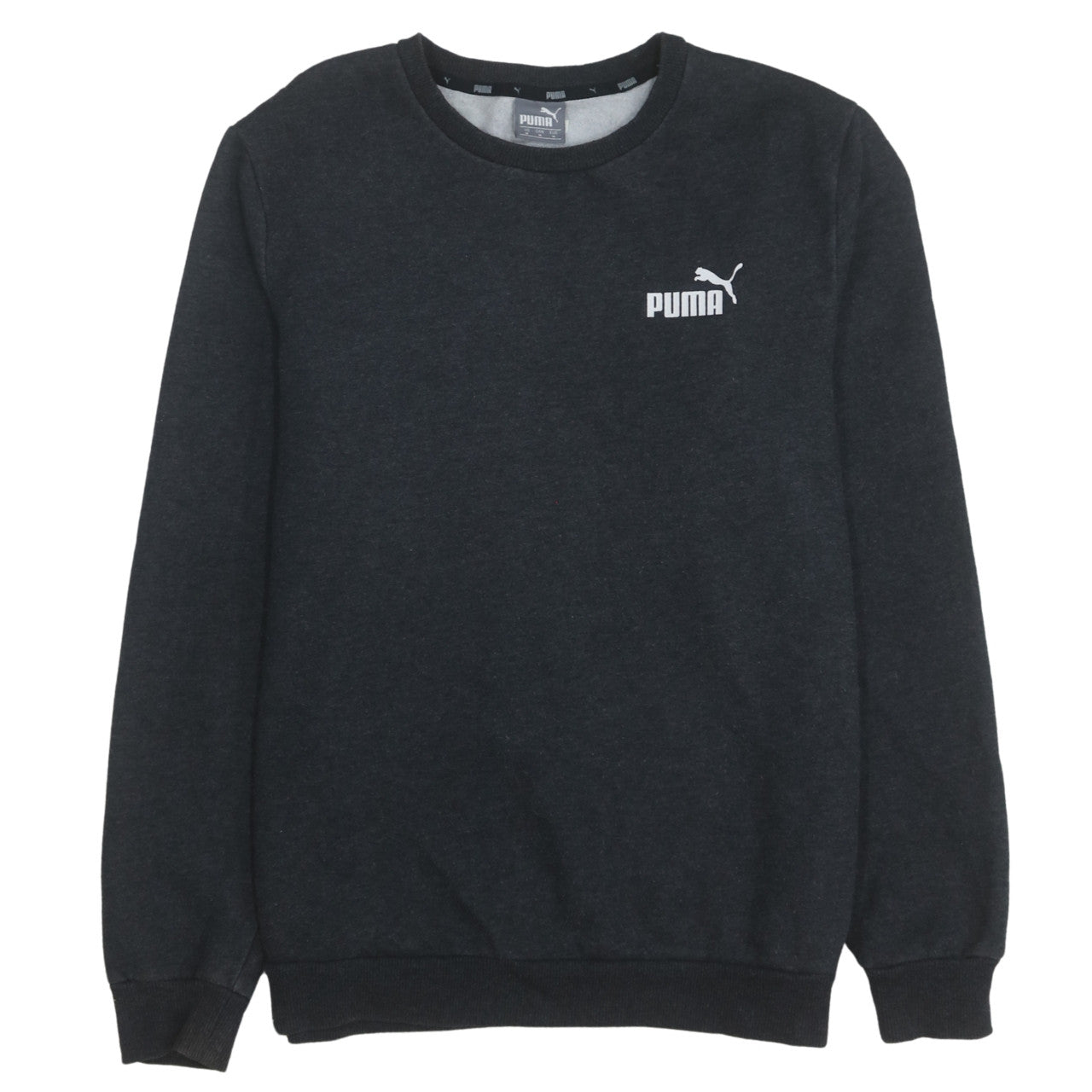 Puma Men's Black Crew Neck Pullover Sweatshirt Size M