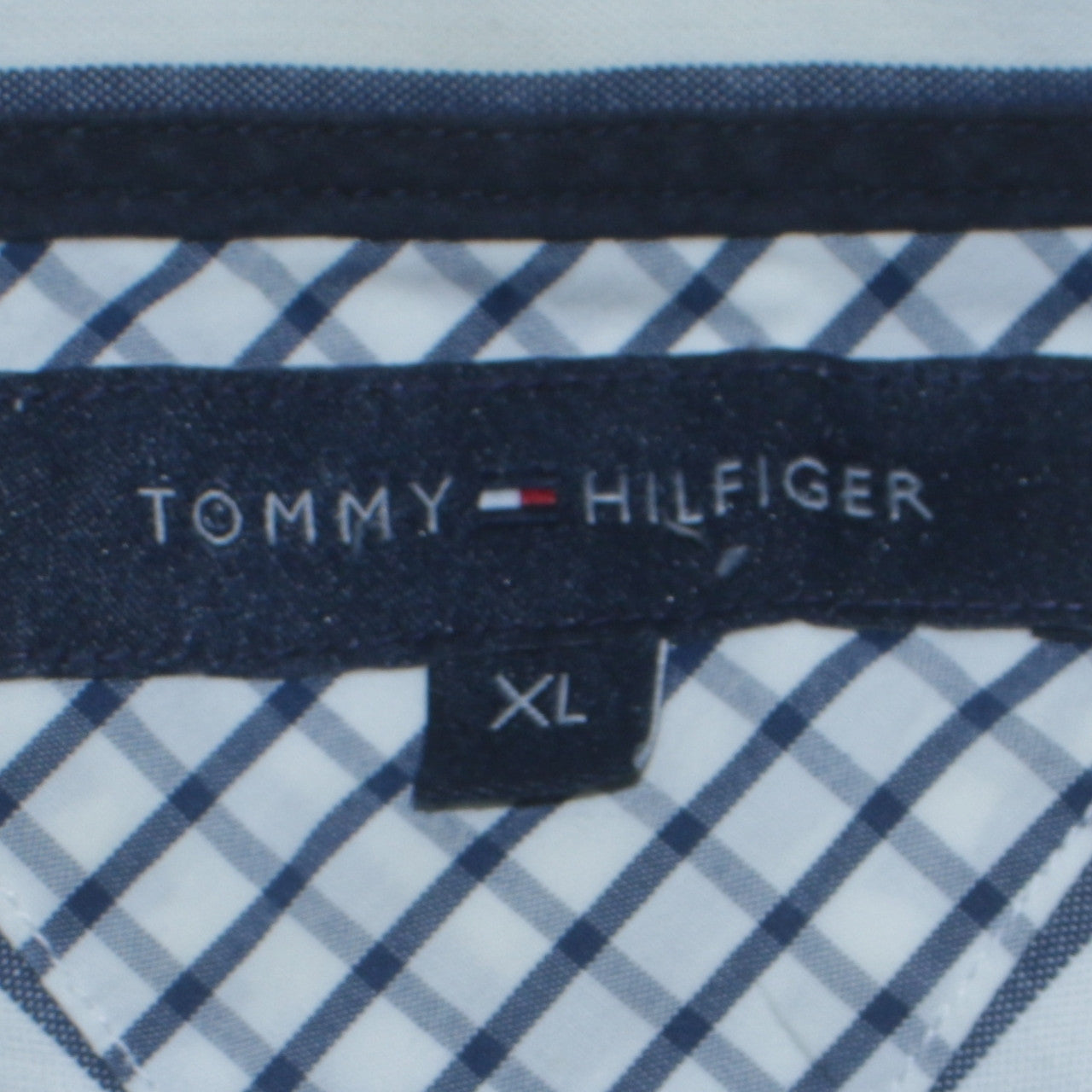 Tommy Hilfiger Men Blue Striped Button-Up Cotton Shirt XL