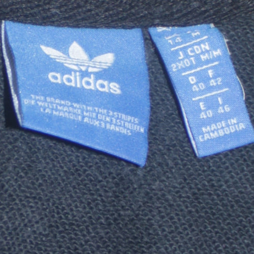 adidas Men's Black Crew Neck Pullover Sweatshirt M