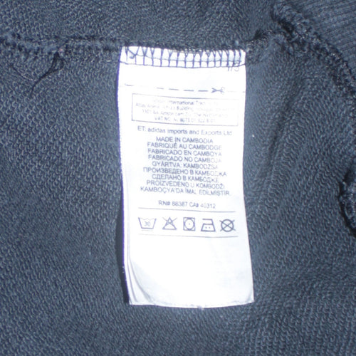 adidas Men's Black Crew Neck Pullover Sweatshirt M