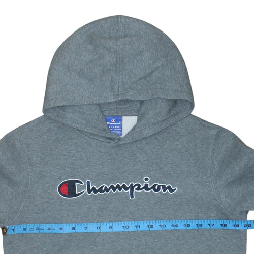 Champion Boys Grey Pullover Hoodie Size 15-16 Years Embroidered Logo