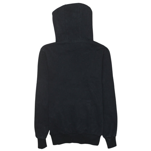 Ellesse Womens Black Pullover Hoodie UK 6 Cotton Blend Logo Casual