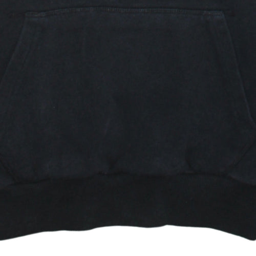 Ellesse Womens Black Pullover Hoodie UK 6 Cotton Blend Logo Casual