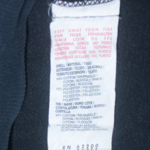 Puma Boys Black Track Jacket Size 14 Years Full Zip Fleece Activewear