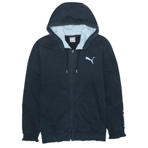 Puma Men’s Black Full Zip Hoodie M Fleece Sweatshirt