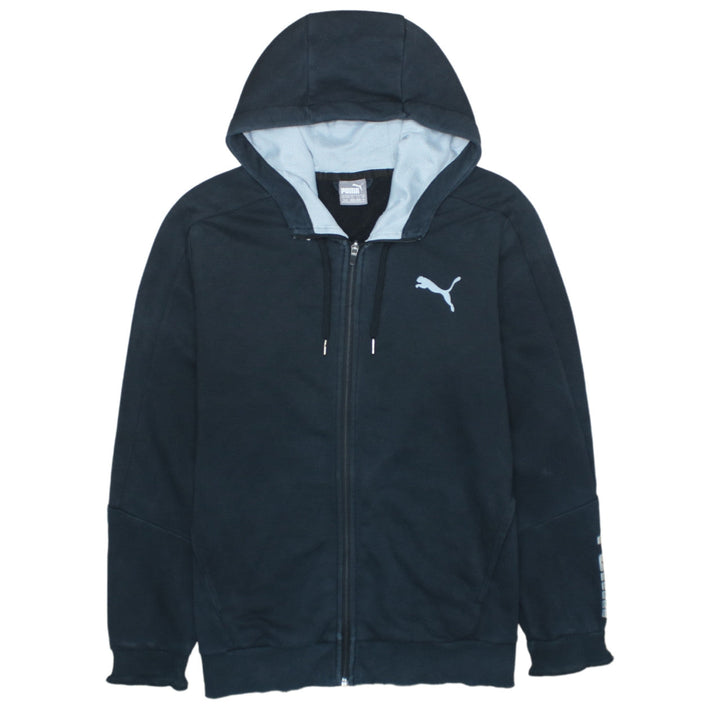 Puma Men’s Black Full Zip Hoodie M Fleece Sweatshirt