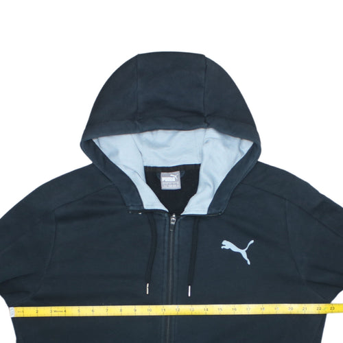 Puma Men’s Black Full Zip Hoodie M Fleece Sweatshirt