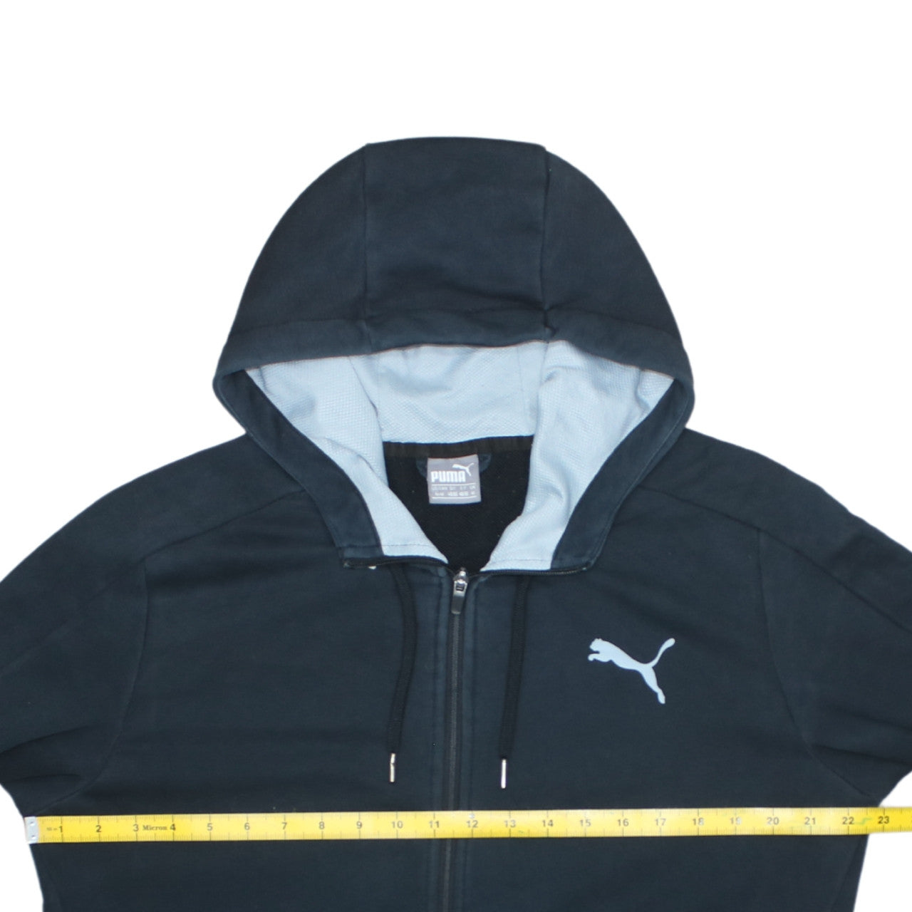 Puma Men’s Black Full Zip Hoodie M Fleece Sweatshirt