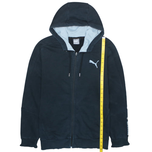Puma Men’s Black Full Zip Hoodie M Fleece Sweatshirt