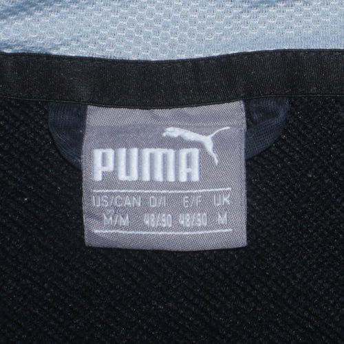 Puma Men’s Black Full Zip Hoodie M Fleece Sweatshirt