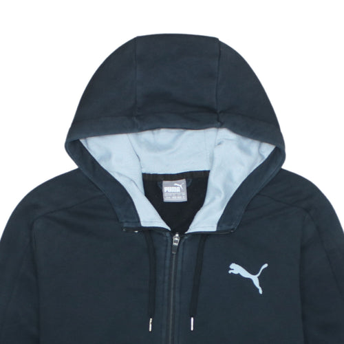 Puma Men’s Black Full Zip Hoodie M Fleece Sweatshirt