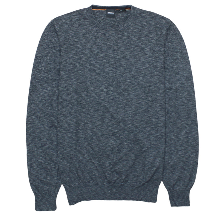 Hugo Boss Men’s Grey Slim Fit Crew Neck Knit Sweatshirt XL