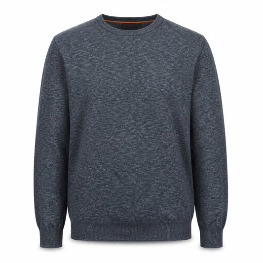 Front view of Hugo Boss Men’s Grey Slim Fit Crew Neck Knit Sweatshirt XL