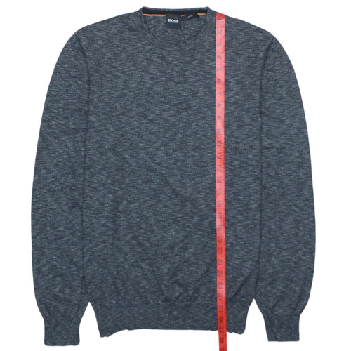 Hugo Boss Men’s Grey Slim Fit Crew Neck Knit Sweatshirt XL