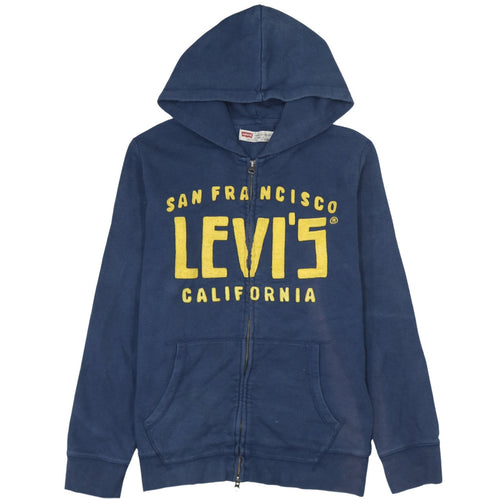 Levi's Men's Blue Full Zip Hoodie M Classic Logo Sweatshirt