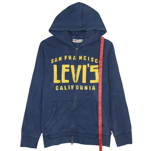 Levi's Men's Blue Full Zip Hoodie M Classic Logo Sweatshirt