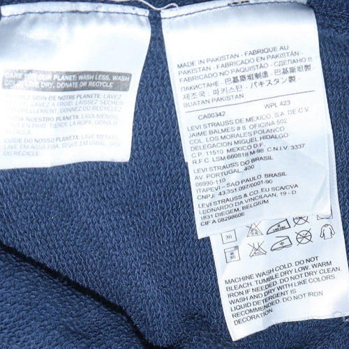 Levi's Men's Blue Full Zip Hoodie M Classic Logo Sweatshirt