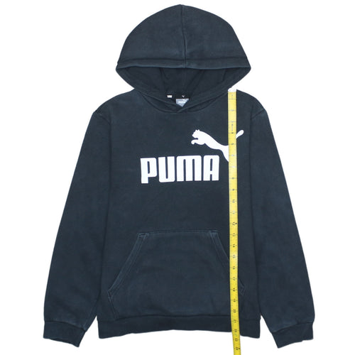 Puma Boys Black Fleece Pullover Hoodie 13-14 Years Regular Fit