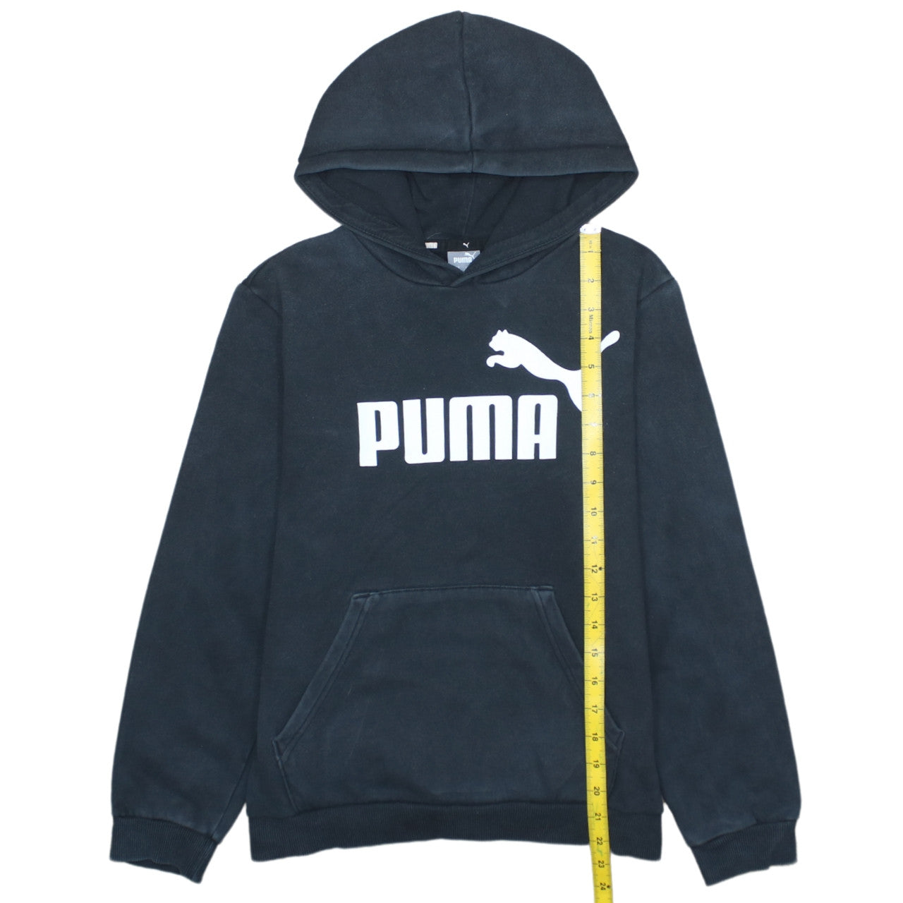 Puma Boys Black Fleece Pullover Hoodie 13-14 Years Regular Fit