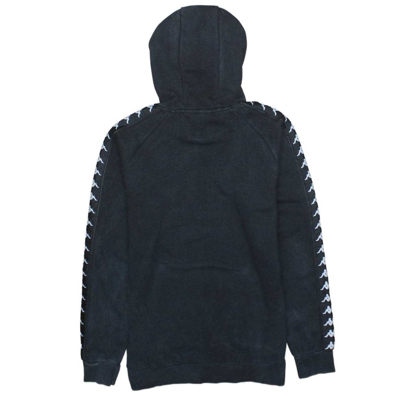 Kappa Men's Black Medium Pullover Hoodie with Logo Tape Detail