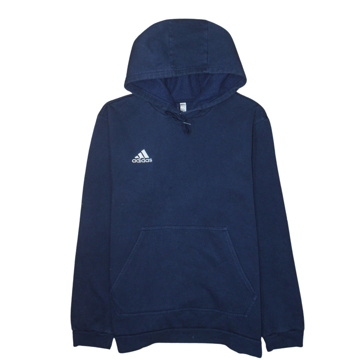 Adidas Men's Blue Pullover Hoodie Size L Sports Fleece Sweatshirt