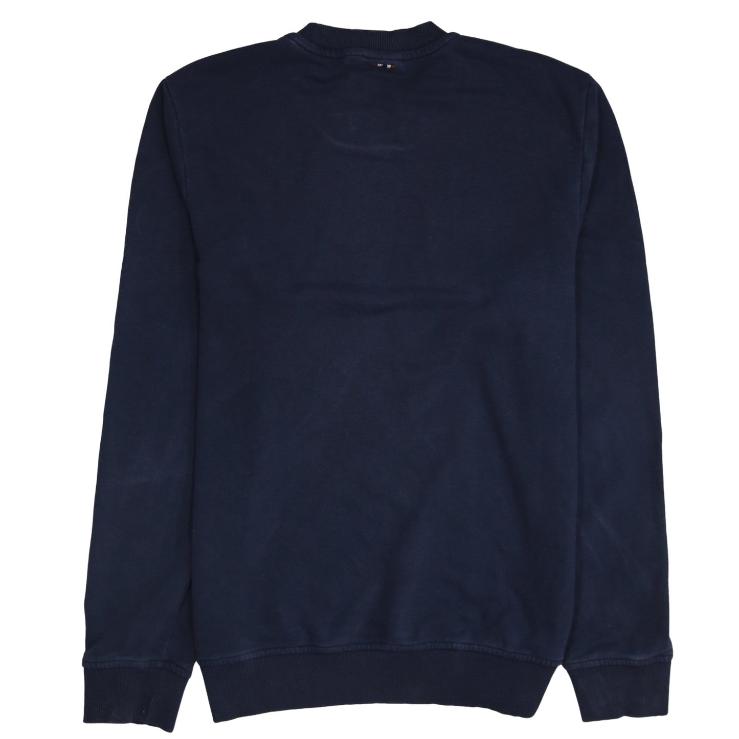 Napapijri Men's Blue Logo Crew Neck Cotton Sweatshirt M