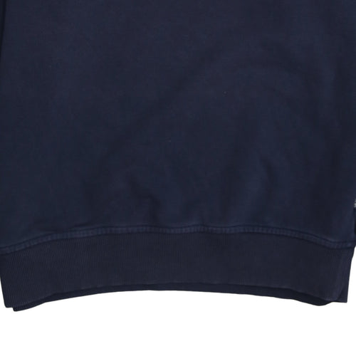 Napapijri Men's Blue Logo Crew Neck Cotton Sweatshirt M