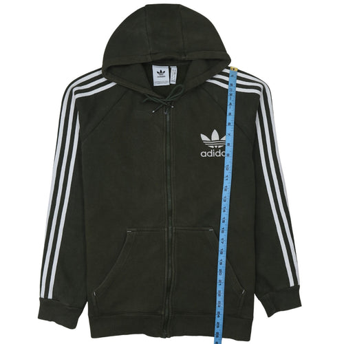 Adidas Men's Green Full Zip Hoodie M Sports Fleece Sweatshirt