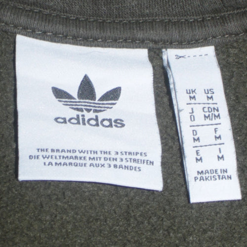 Adidas Men's Green Full Zip Hoodie M Sports Fleece Sweatshirt