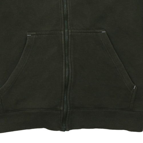 Adidas Men's Green Full Zip Hoodie M Sports Fleece Sweatshirt