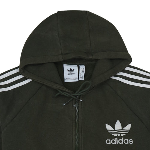 Adidas Men's Green Full Zip Hoodie M Sports Fleece Sweatshirt