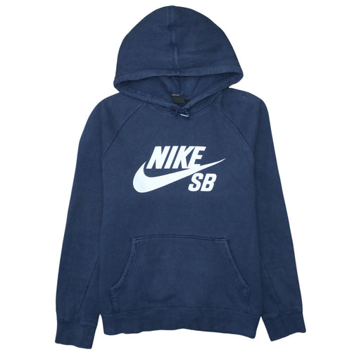 Nike SB Men's Blue Pullover Hoodie Size L Regular Fit Fleece Sports