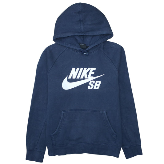 Nike SB Men's Blue Pullover Hoodie Size L Regular Fit Fleece Sports