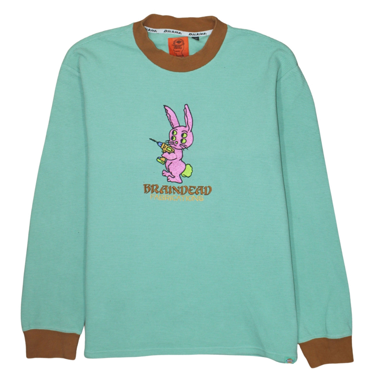Dickies x Brain Dead Green Embroidered Bunny Men's Sweatshirt 2XL