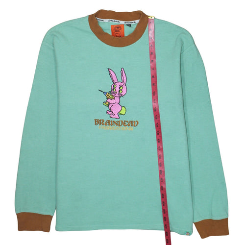 Dickies x Brain Dead Green Embroidered Bunny Men's Sweatshirt 2XL